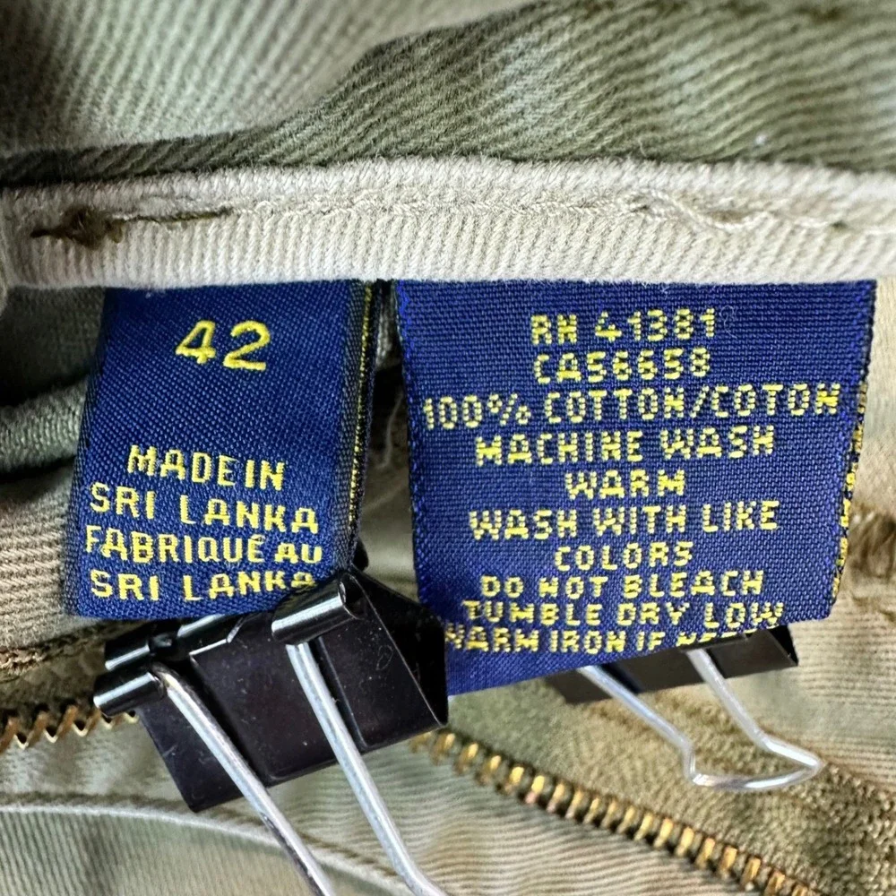 [Lot of 2] Polo Ralph Lauren Classic Chino Cargo Shorts Men's 42 Blue Tan Casual